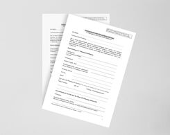 Selbstauskunft-Formular mit Datenschutzerklärung für Versand