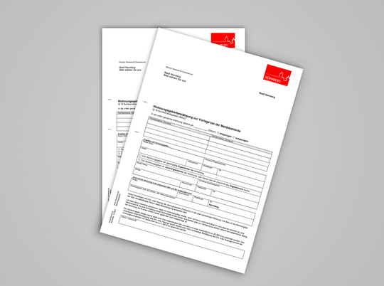 Wohnungsgeberbescheinigung für Versand